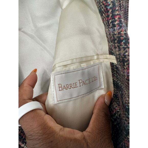 Vintage Plaid Light Academia Preppy Office Work Career Silk Blazer Size 4 - Picture 4 of 13